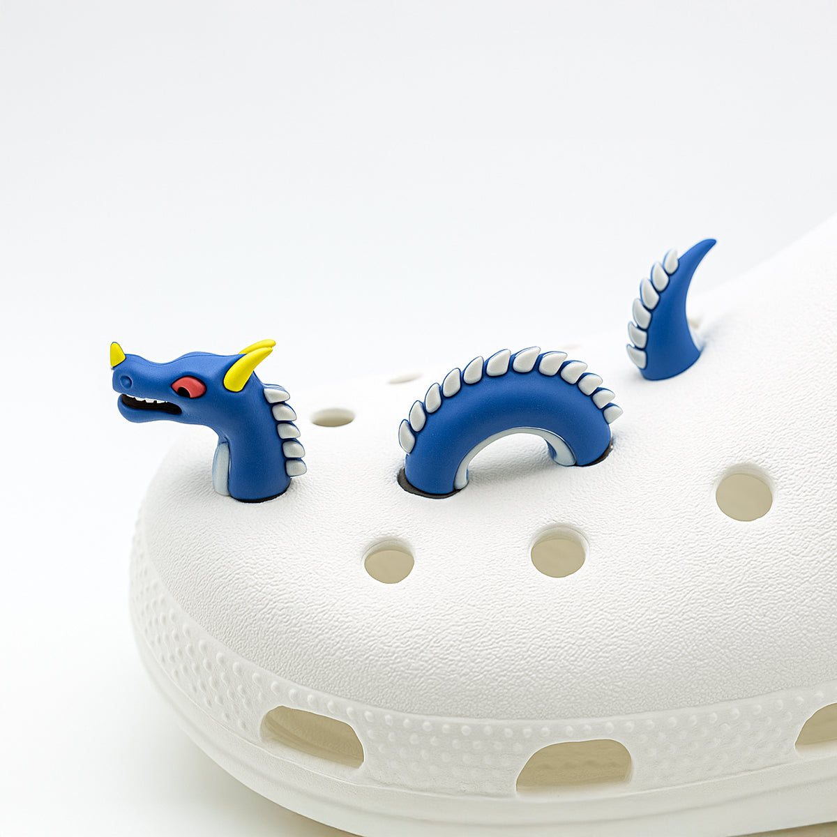 3D Reptile Shoe Charms – Dragon, Snake & Crocodile