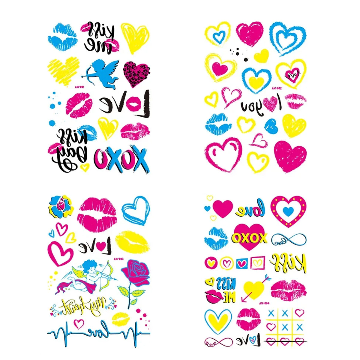 Fluorescent Tattoo Stickers for Festivals