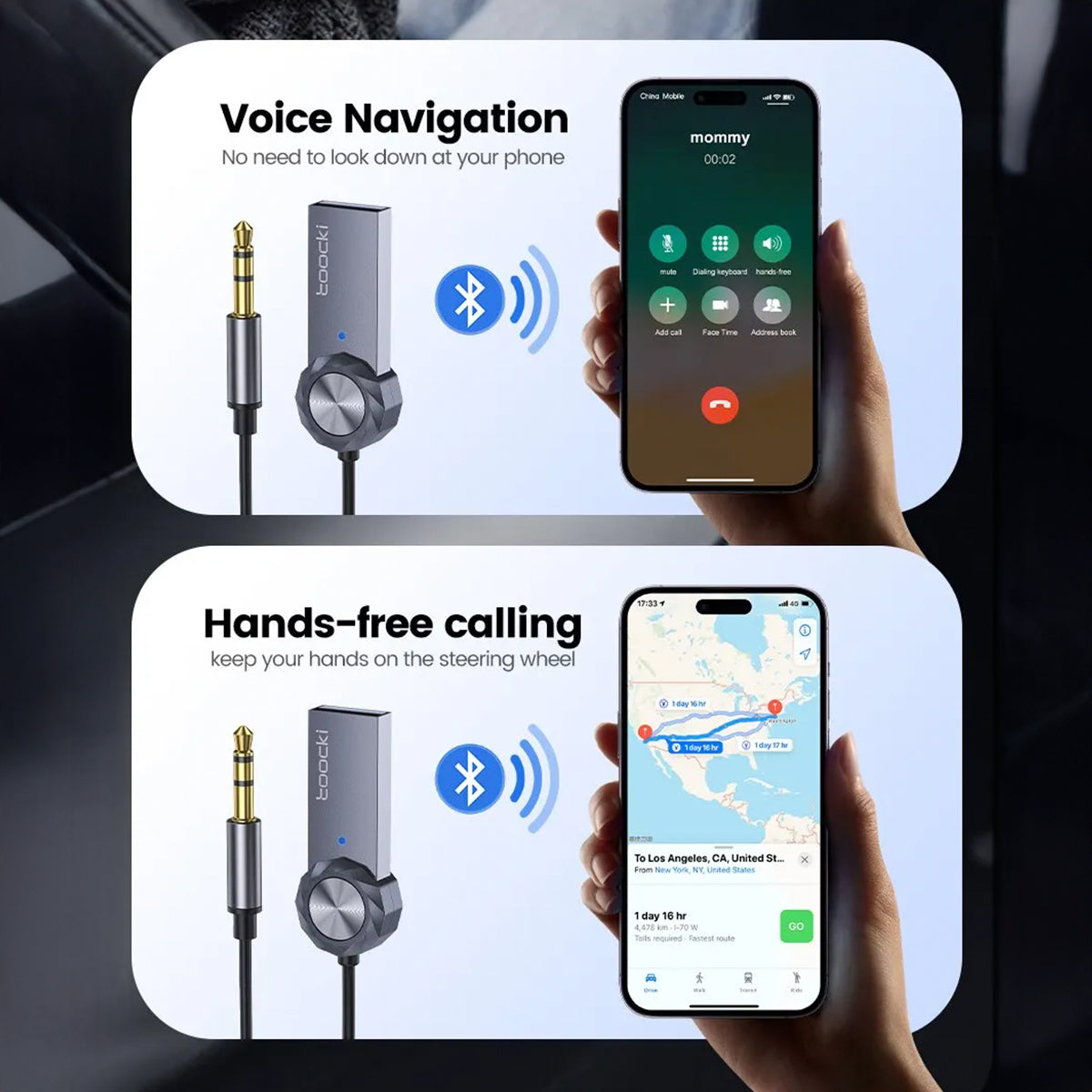 Bluetooth Car Adapter - Audio & PC Control