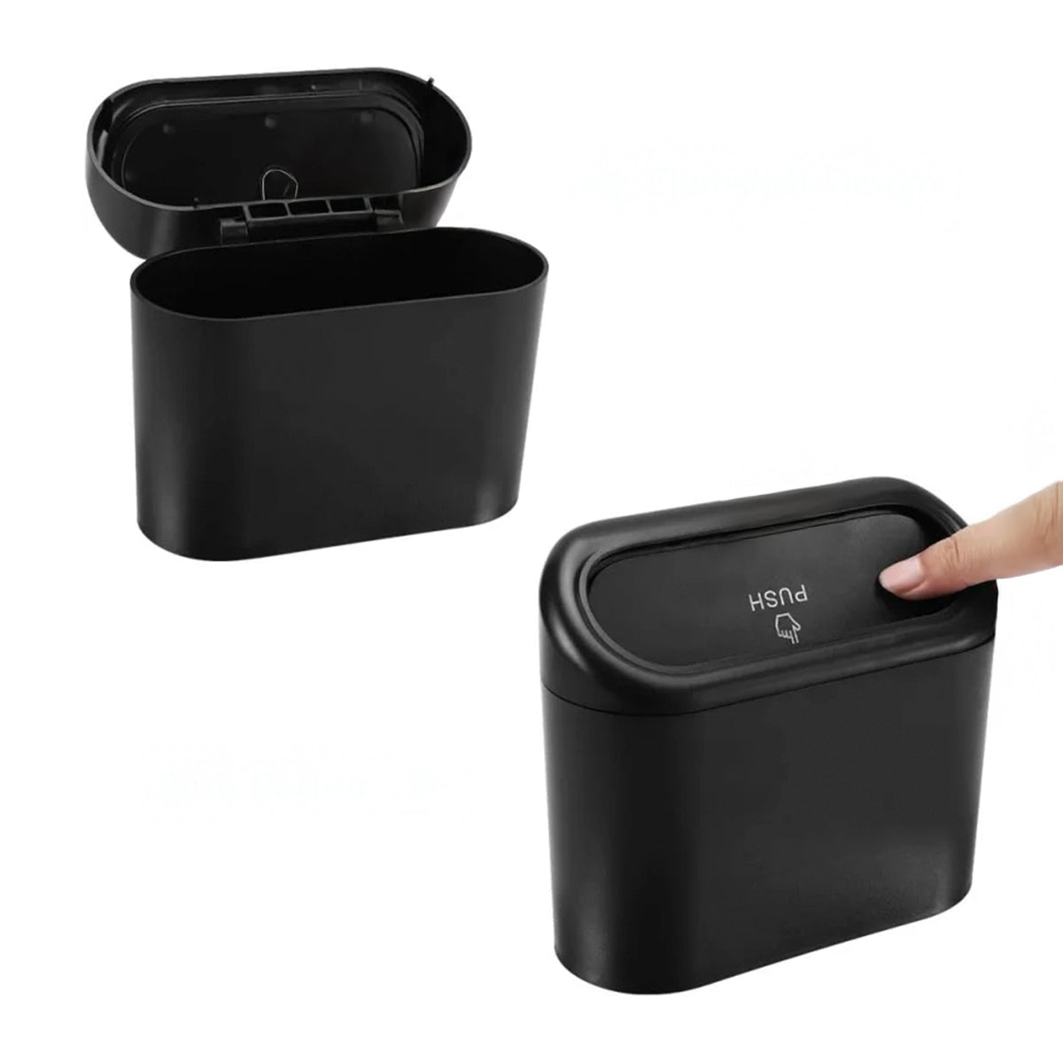 Mini Car Trash Bin with Lid - Leakproof & Compact