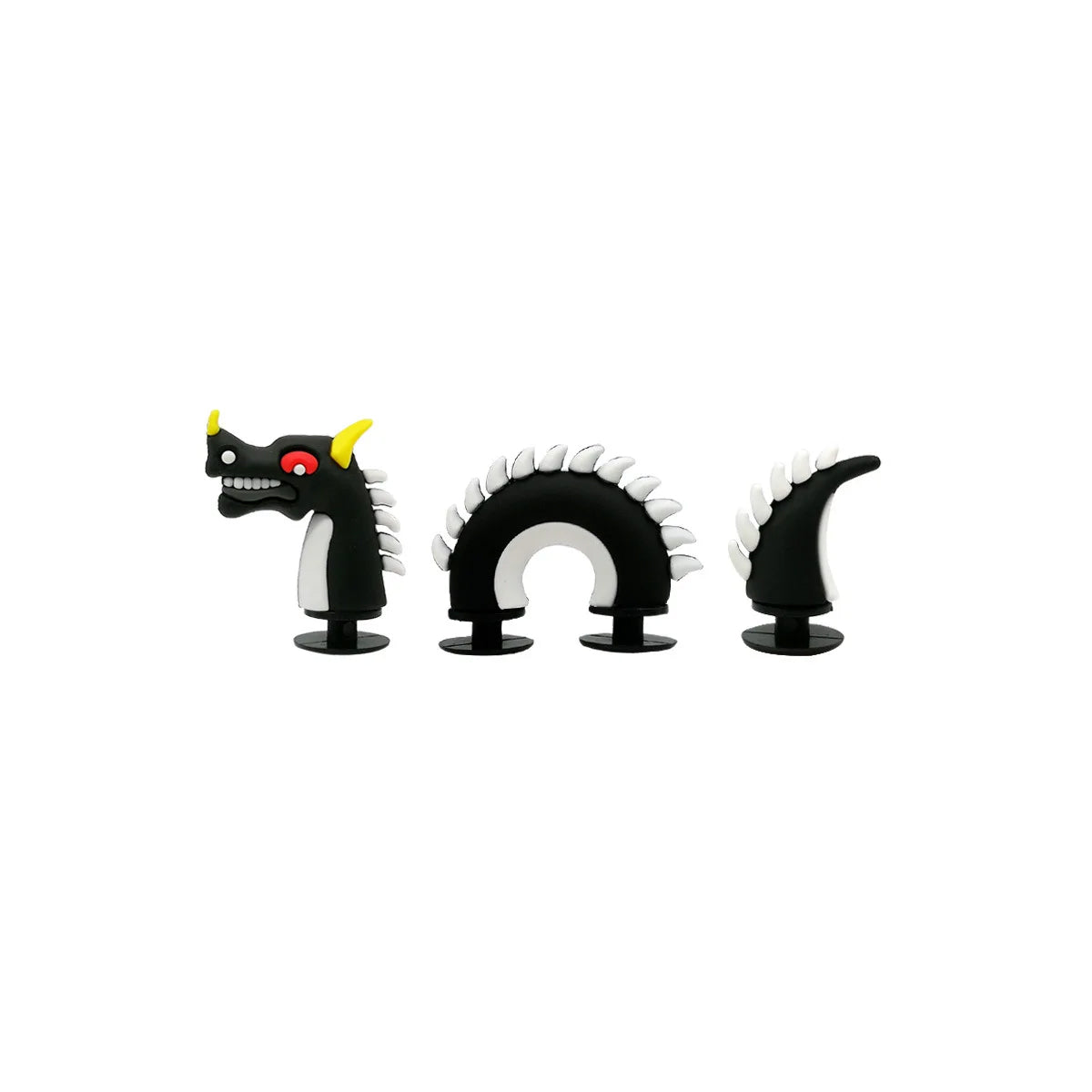 3D Reptile Shoe Charms – Dragon, Snake & Crocodile