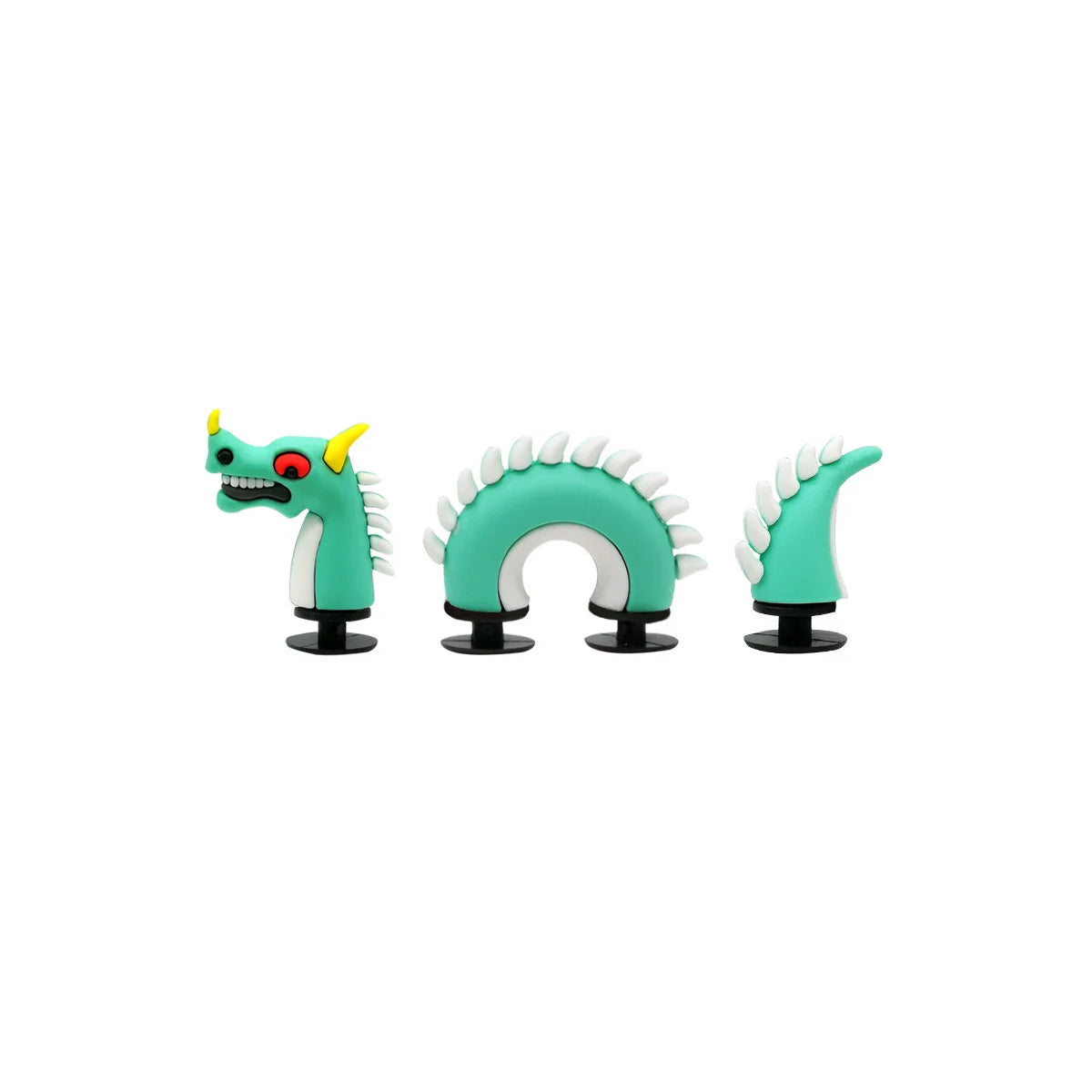3D Reptile Shoe Charms – Dragon, Snake & Crocodile