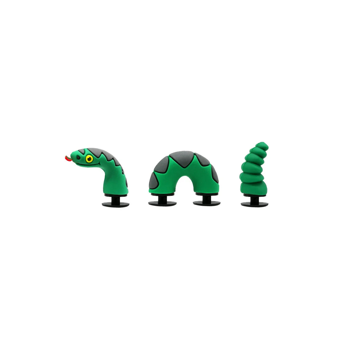 3D Reptile Shoe Charms – Dragon, Snake & Crocodile