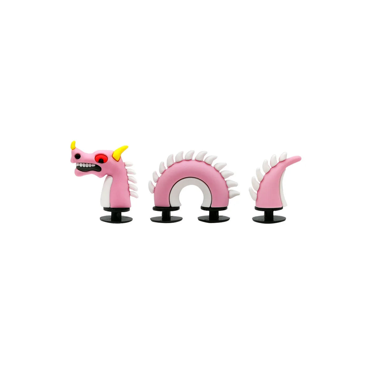 3D Reptile Shoe Charms – Dragon, Snake & Crocodile