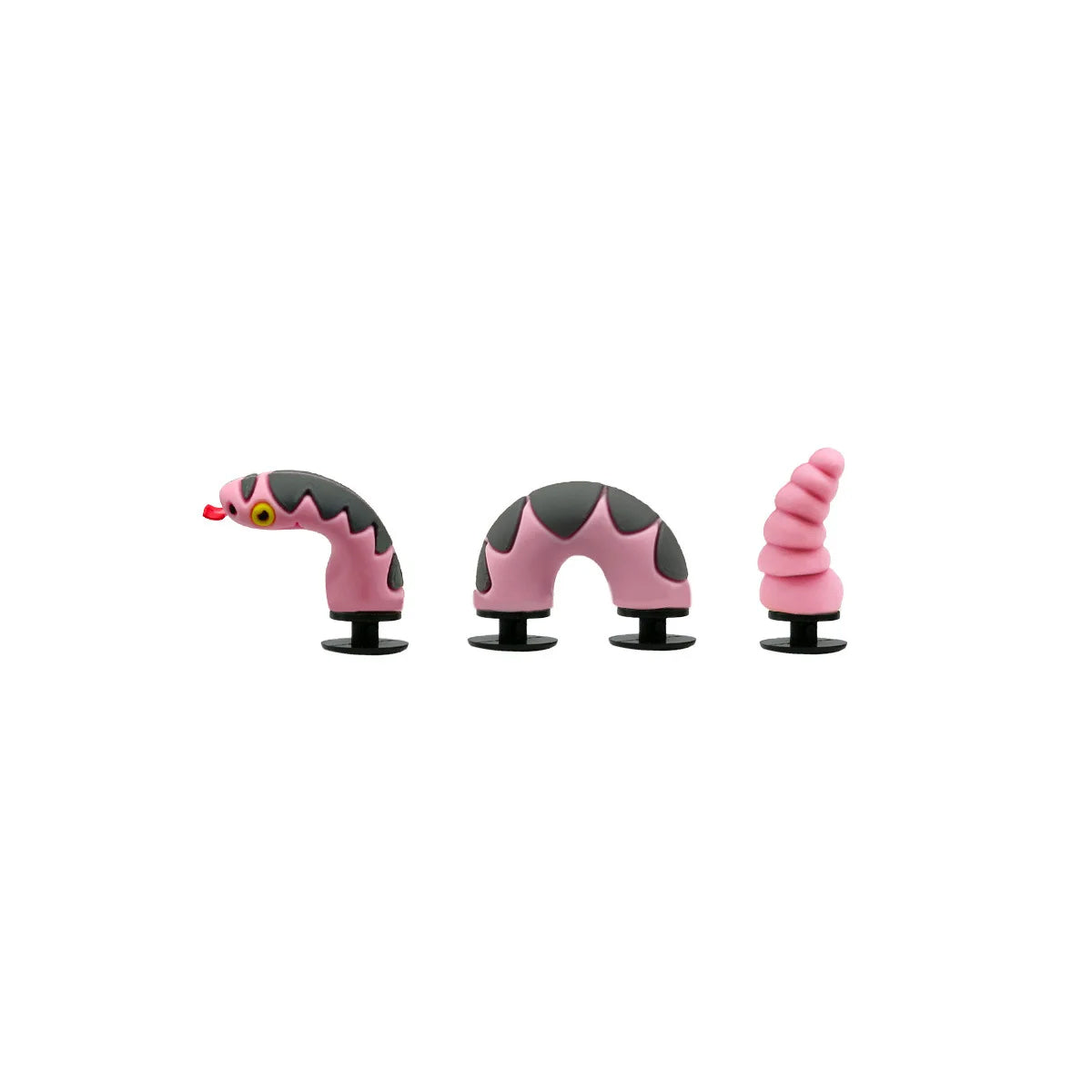 3D Reptile Shoe Charms – Dragon, Snake & Crocodile