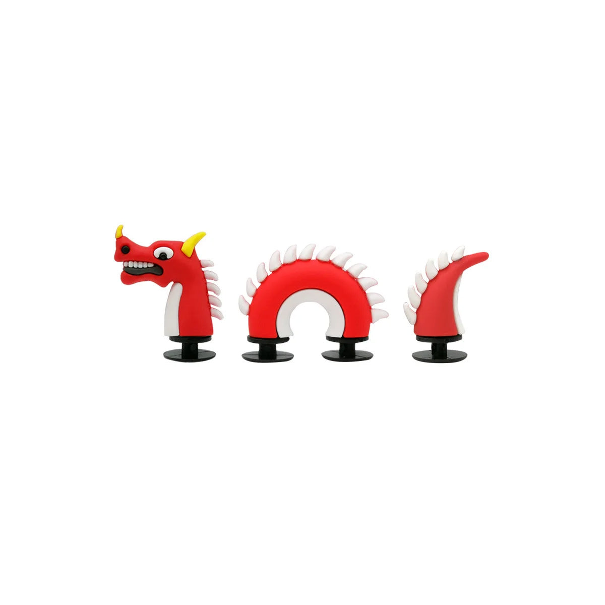3D Reptile Shoe Charms – Dragon, Snake & Crocodile