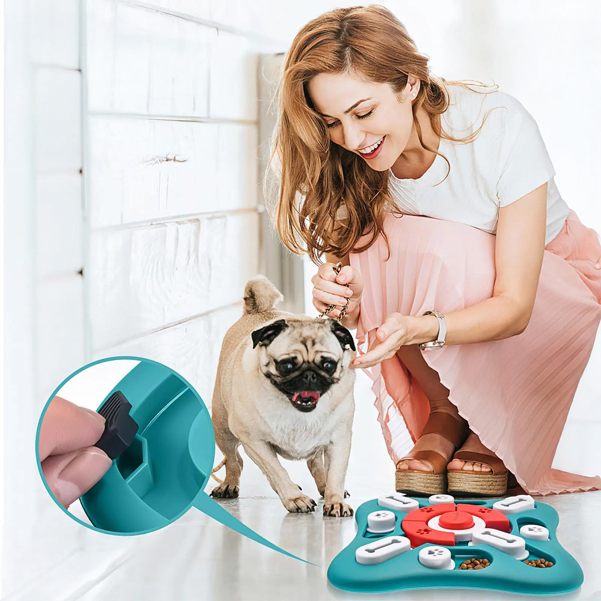 Dog Puzzle Treat Toy - Interactive IQ Training