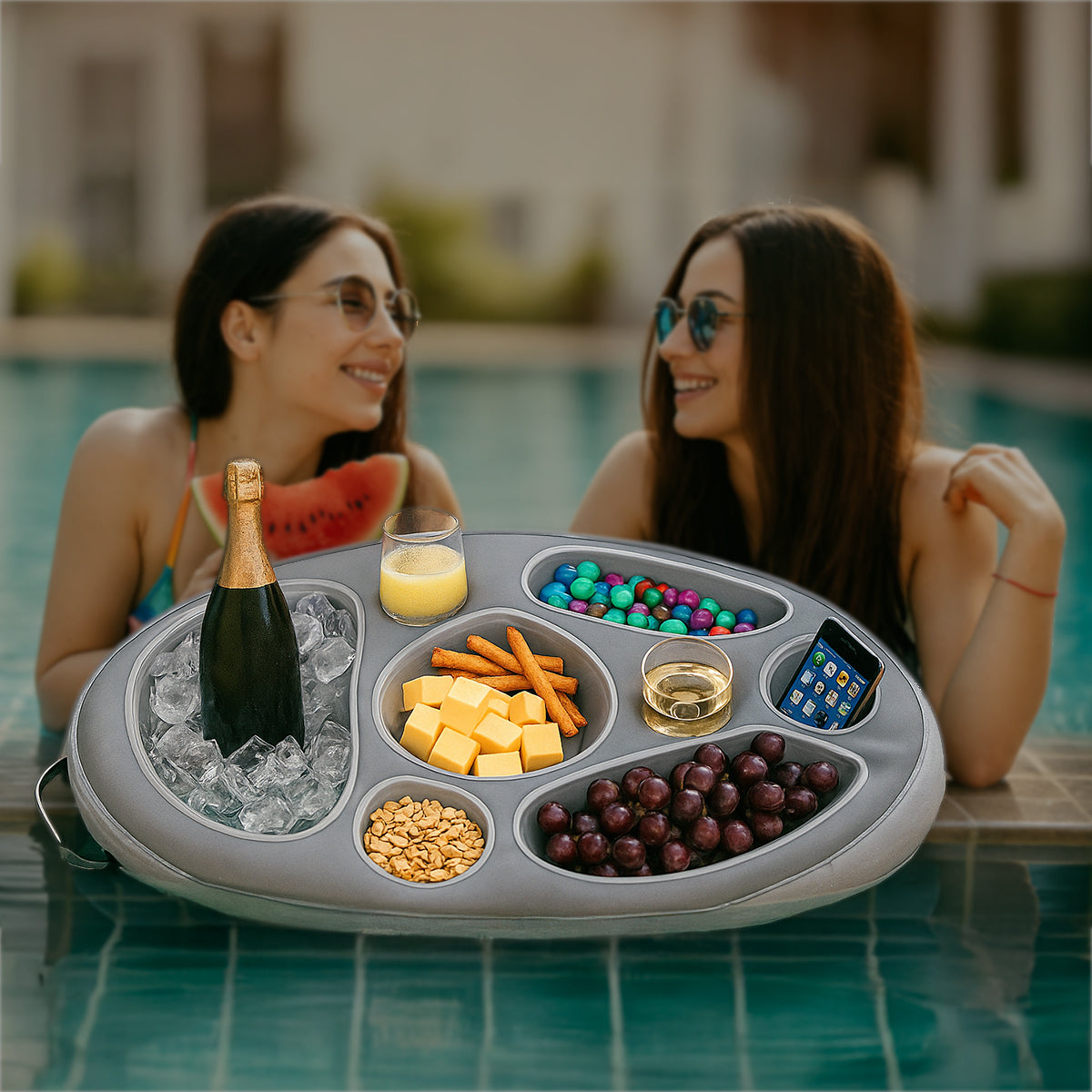 Floating Cup & Snack Holder for Pool Days