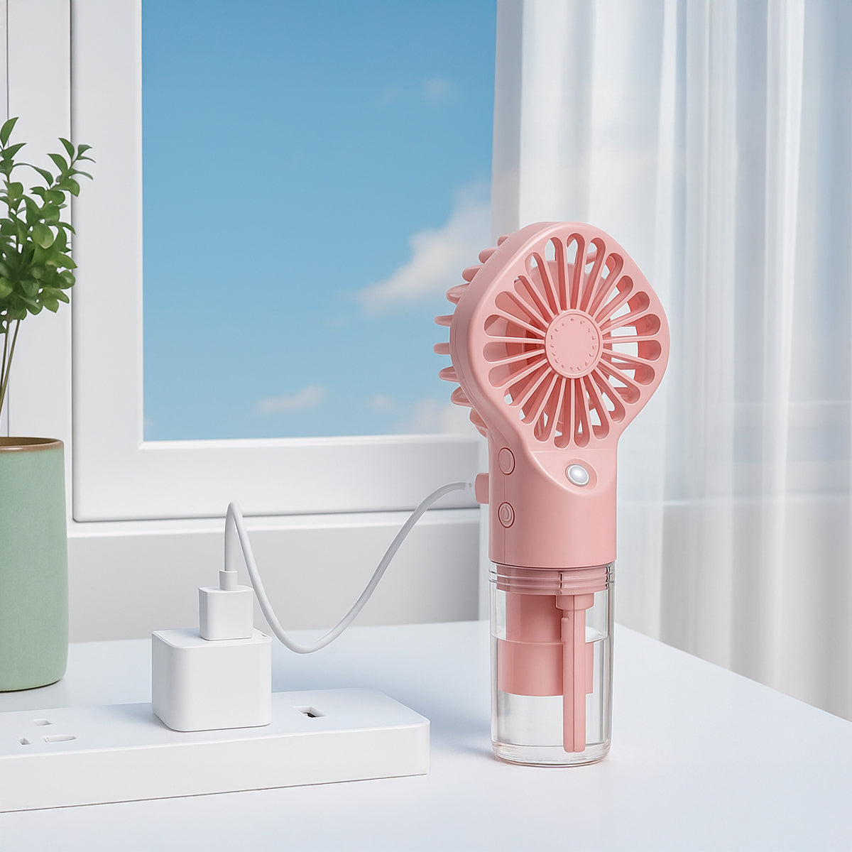 Portable USB Mist Fan with Humidifier
