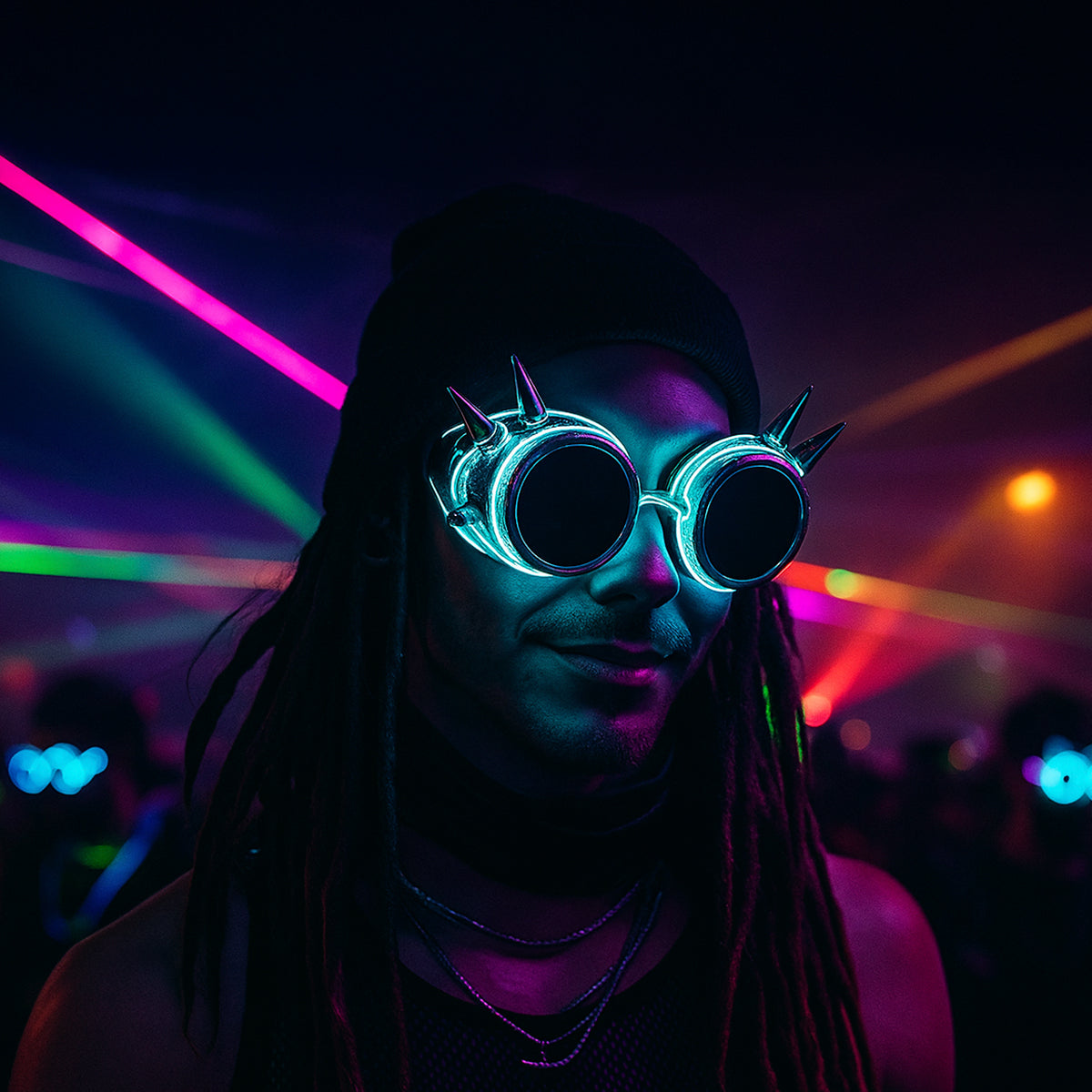 LED Festival Glasses - Flashing Neon Party Shades