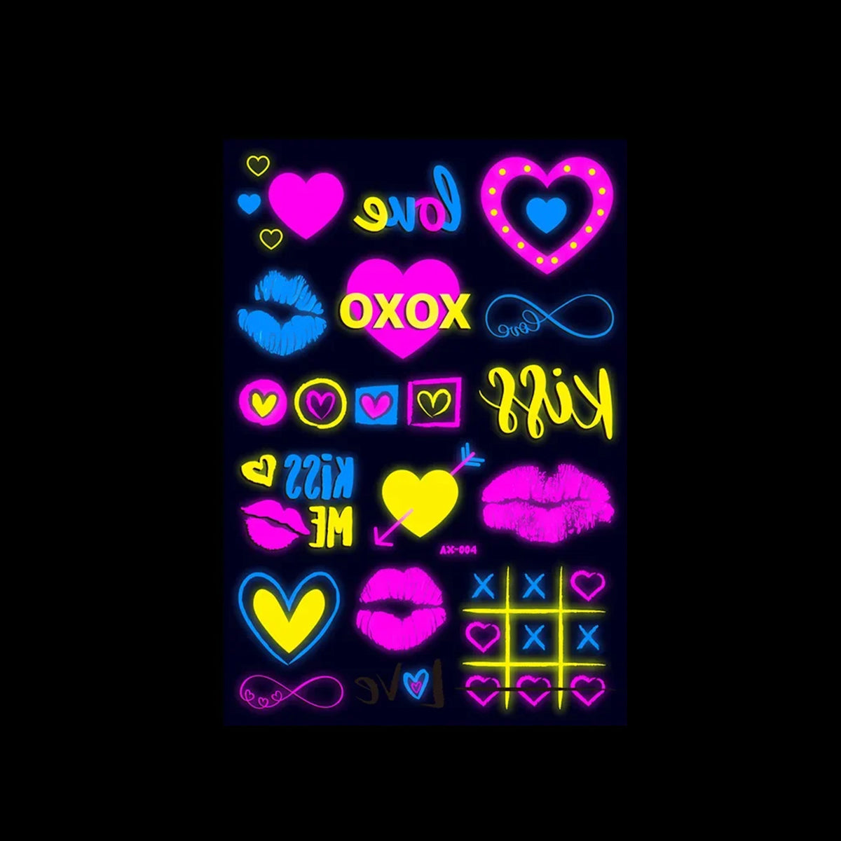 Fluorescent Tattoo Stickers for Festivals