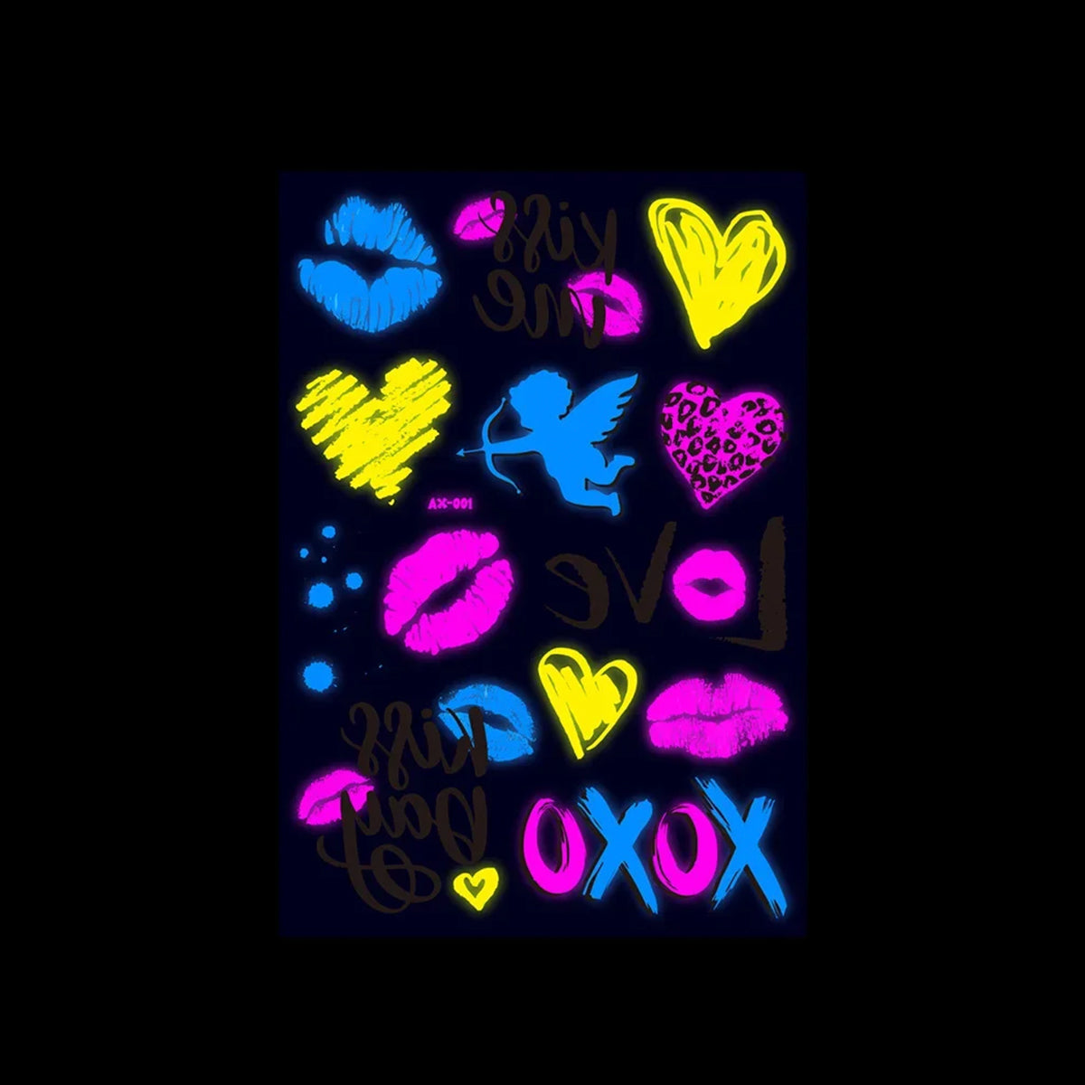 Fluorescent Tattoo Stickers for Festivals