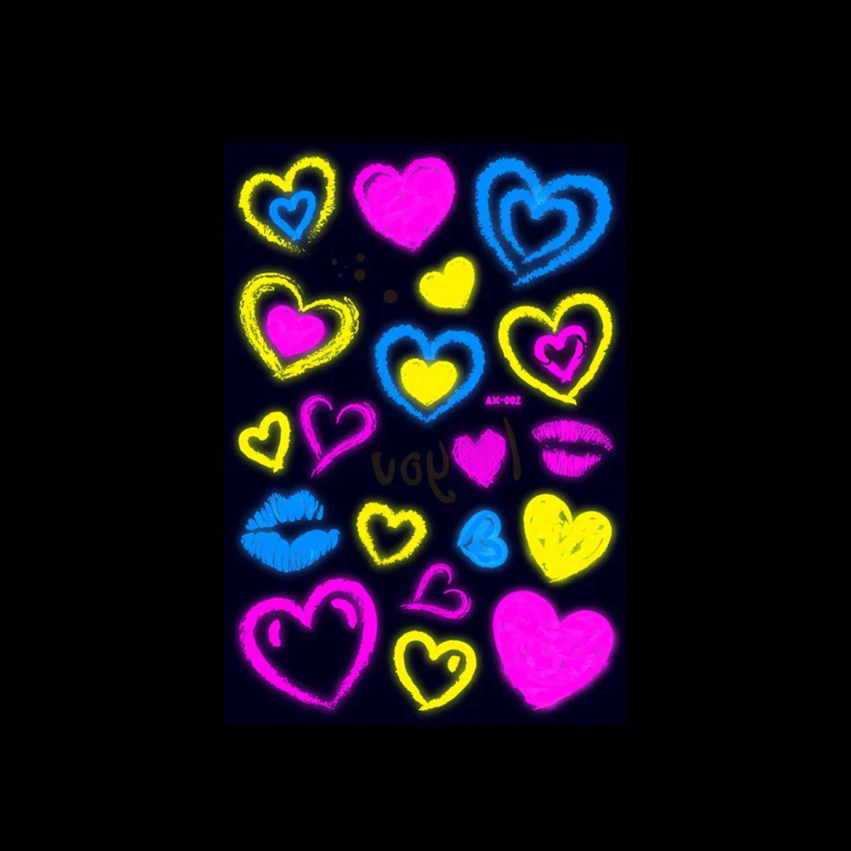Fluorescent Tattoo Stickers for Festivals