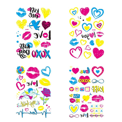 Fluorescent Tattoo Stickers for Festivals