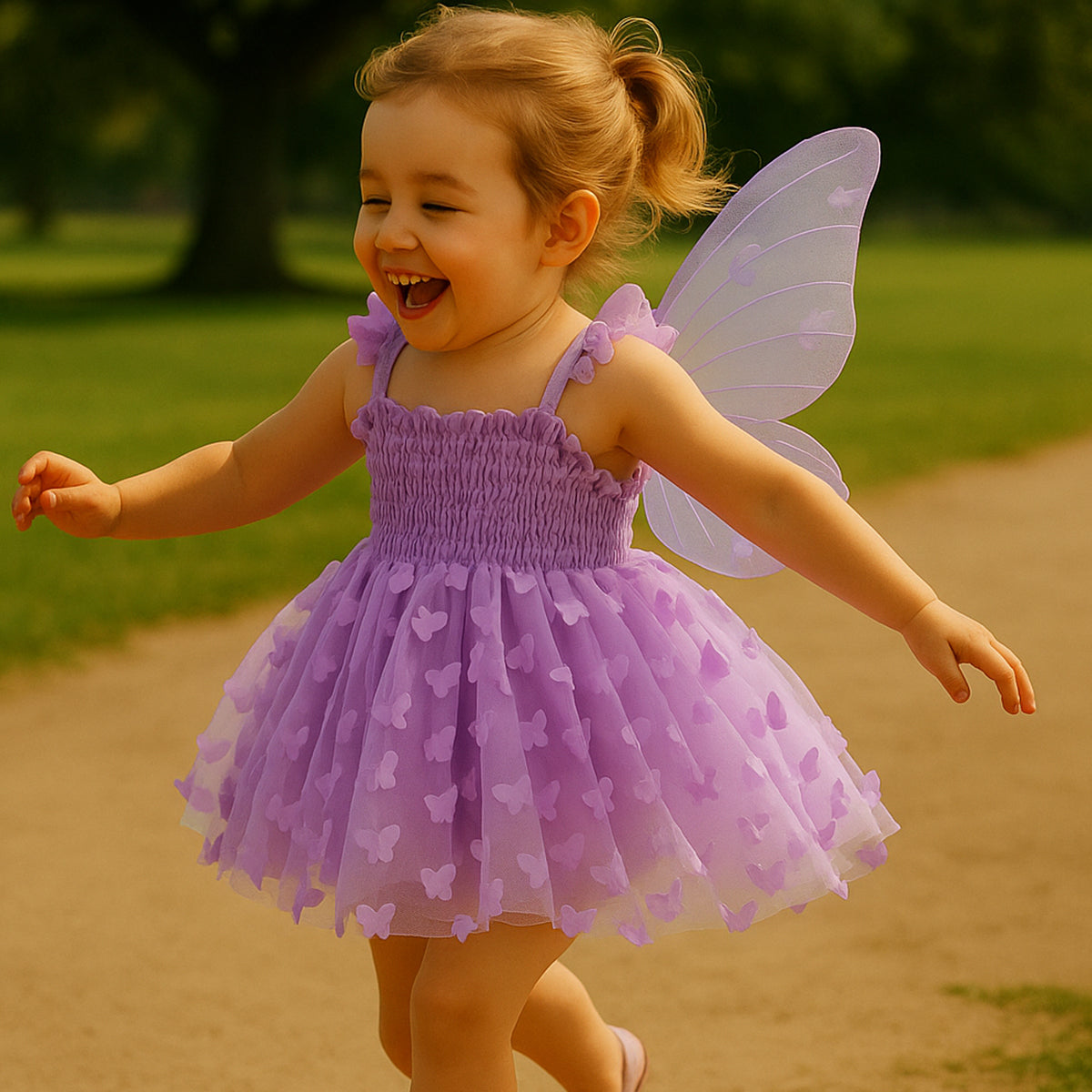 Little Girl Summer Wing Dress - Cute Party Outfit