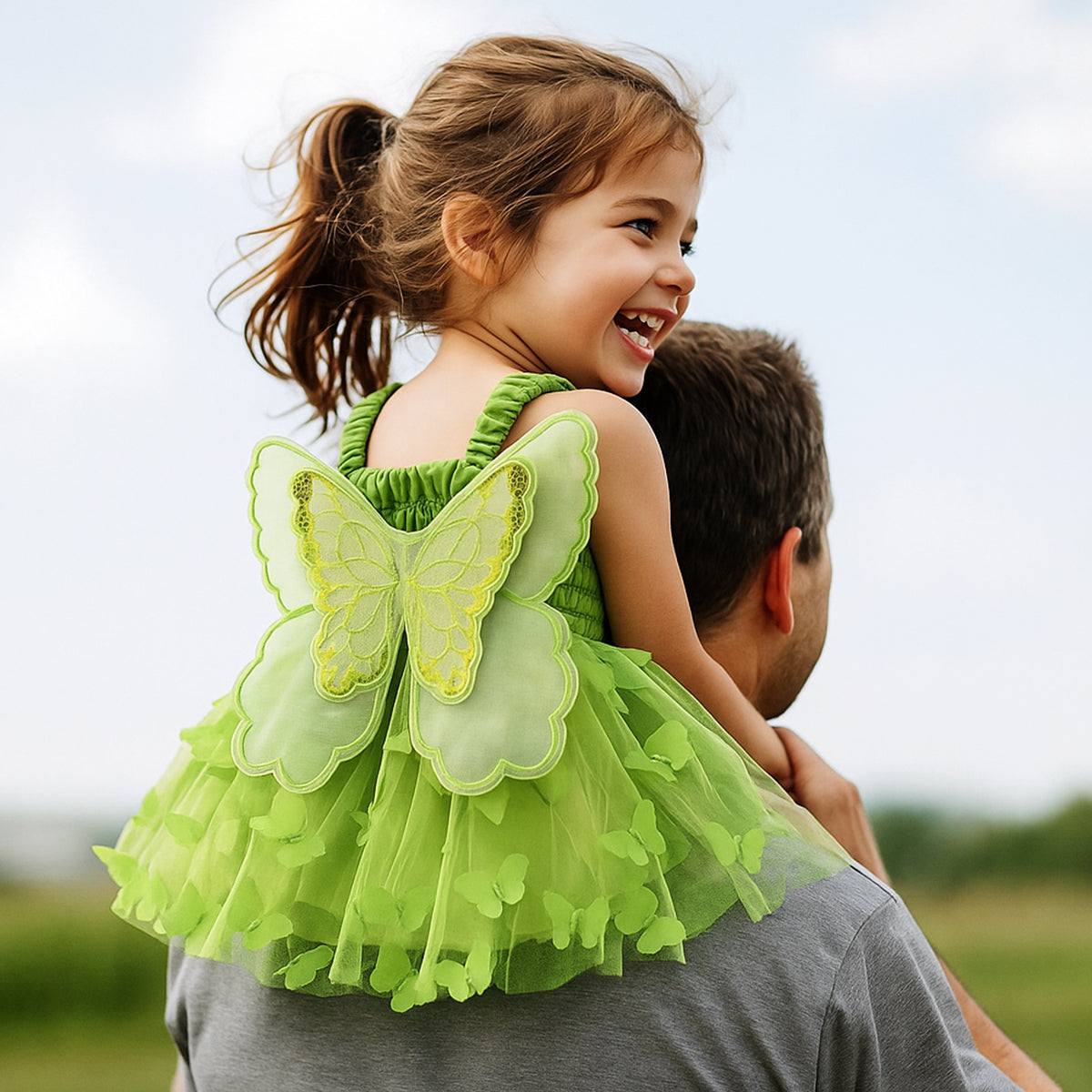Little Girl Summer Wing Dress - Cute Party Outfit