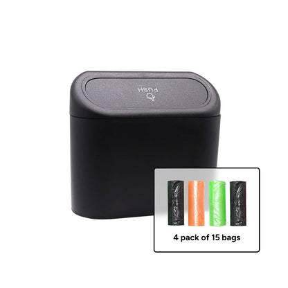 Mini Car Trash Bin with Lid - Leakproof & Compact
