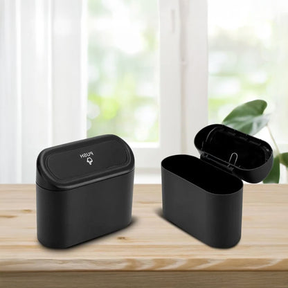 Mini Car Trash Bin with Lid - Leakproof & Compact