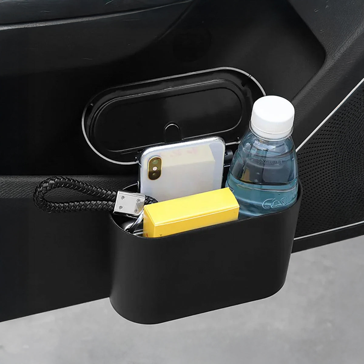 Mini Car Trash Bin with Lid - Leakproof & Compact