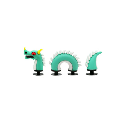 3D Reptile Shoe Charms – Dragon, Snake & Crocodile