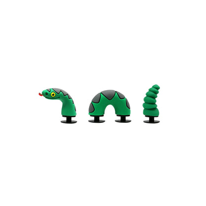3D Reptile Shoe Charms – Dragon, Snake & Crocodile
