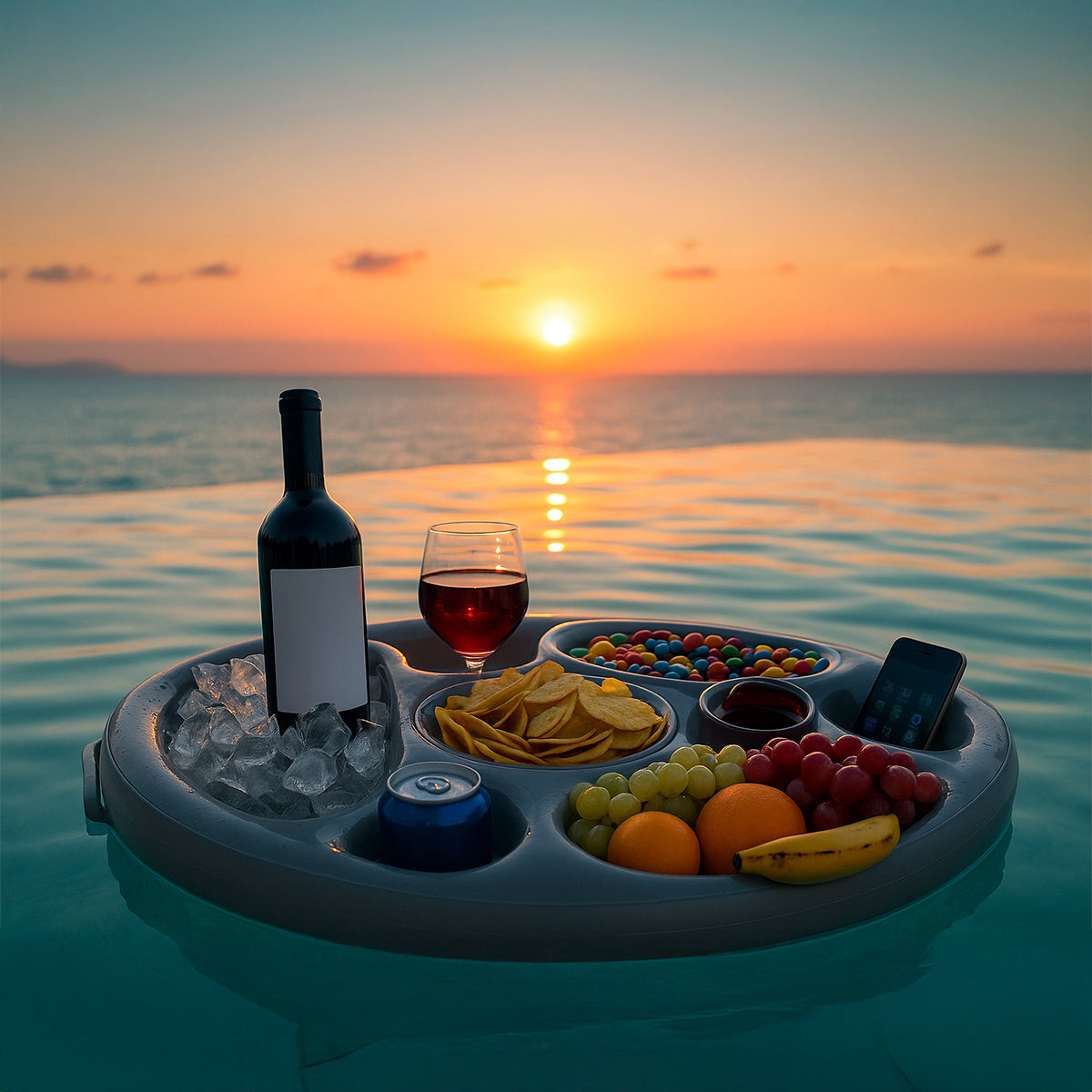 Floating Cup & Snack Holder for Pool Days