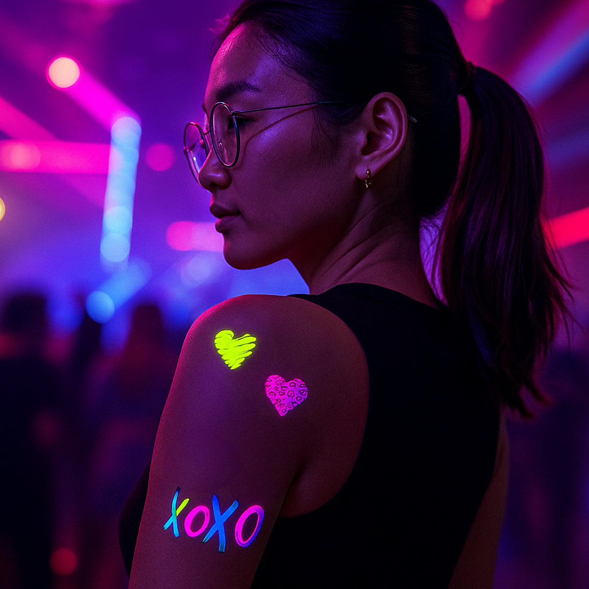 Fluorescent Tattoo Stickers for Festivals