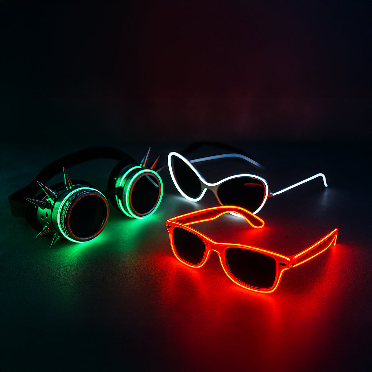 LED Festival Glasses - Flashing Neon Party Shades