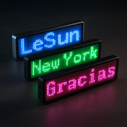 LED Name Tag Badge - Programmable & Flashy