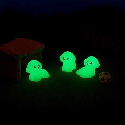 4 Pins Charms- Glow-in-the-Dark Puppies