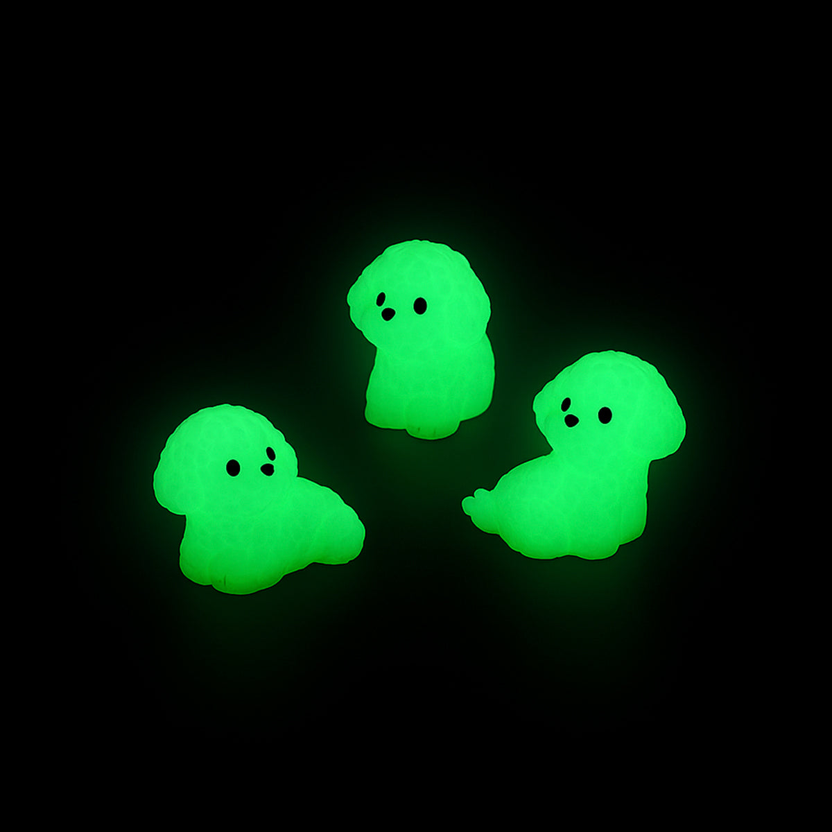 4 Pins Charms- Glow-in-the-Dark Puppies