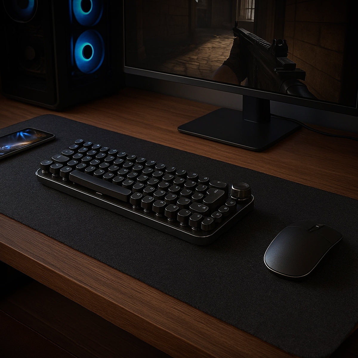 Large Wool Felt Desk Mat - Gaming & Office Mouse Pad