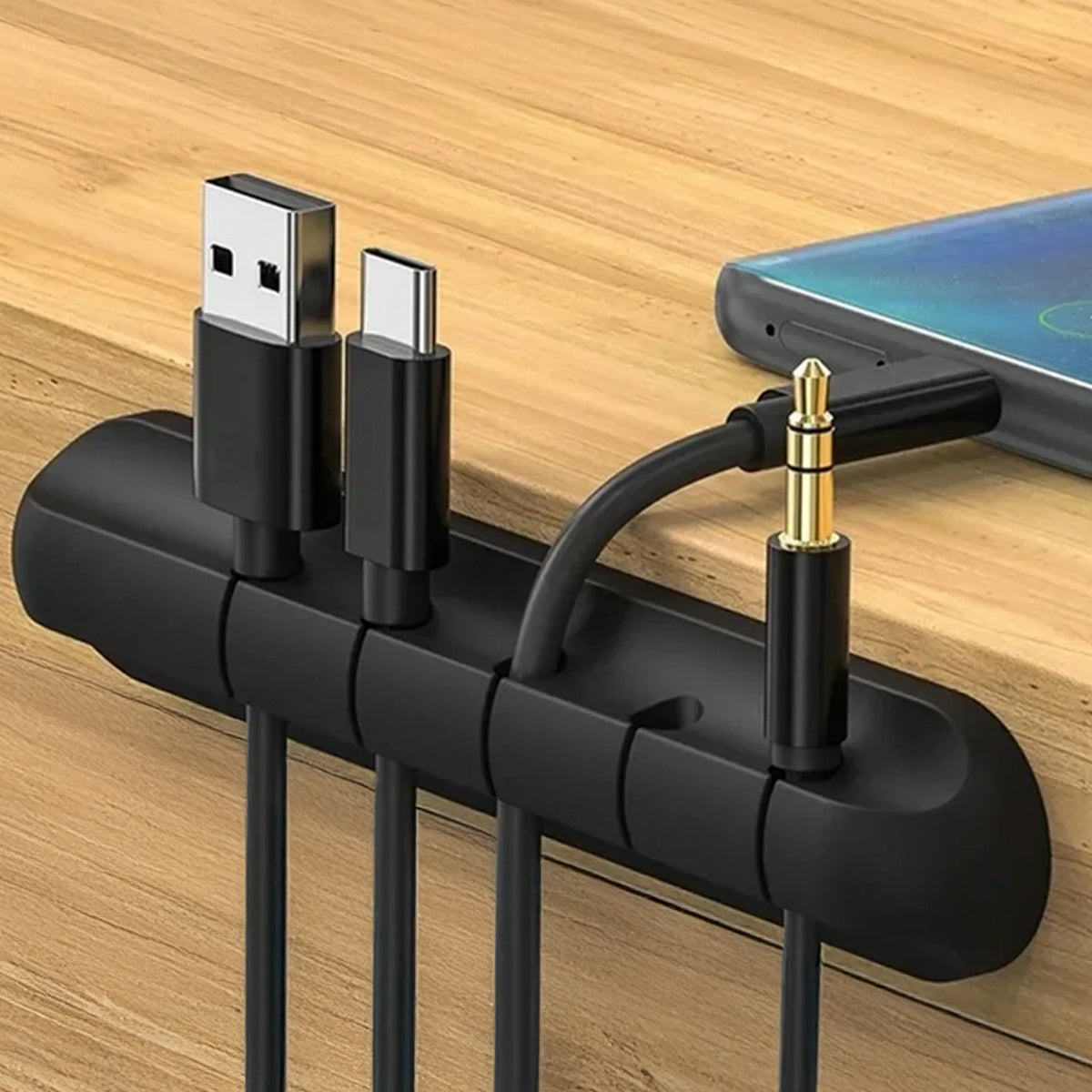 Silicone USB Cable Organizer Clip Holder